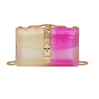 Mini summer transparent jelly bag, candy color silicone color bag, versatile chain small crossbody bag - SJB-DIAMOND ELITES