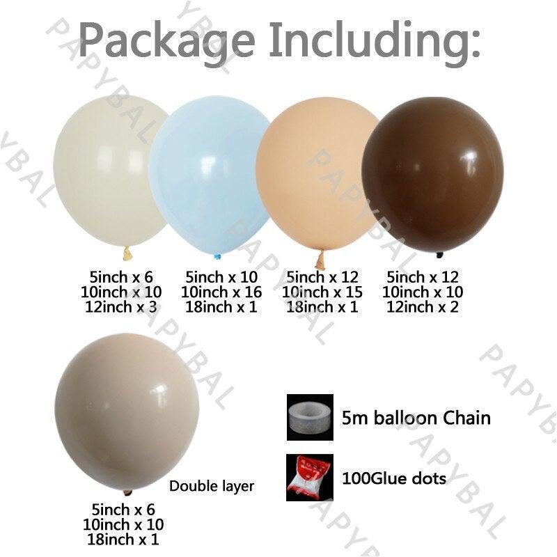117Pcs Blue Rose Gold Birthday Arch Garland Kit Double Layer Balloons Set For Wedding Charming Baby Shower Decoration Girl Birthday Ballons Stevvex