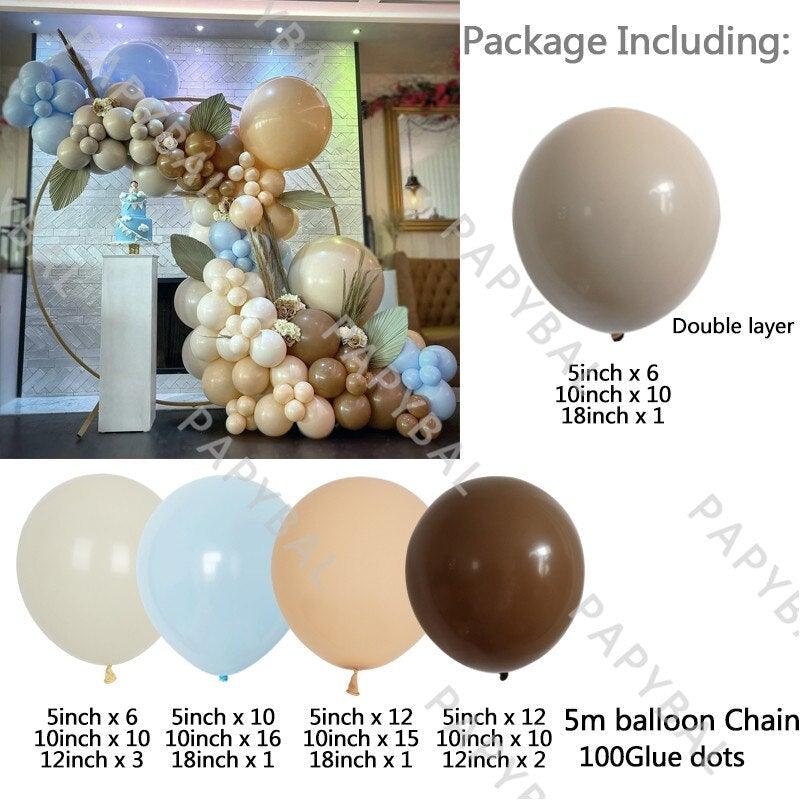117Pcs Blue Rose Gold Birthday Arch Garland Kit Double Layer Balloons Set For Wedding Charming Baby Shower Decoration Girl Birthday Ballons Stevvex