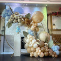 117Pcs Blue Rose Gold Birthday Arch Garland Kit Double Layer Balloons Set For Wedding Charming Baby Shower Decoration Girl Birthday Ballons Stevvex