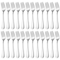 Cibeat Dinner Forks Set 24pcs Mirror Polished Stainless Steel Silverware Forks for Salad, Fruit, Pasta, Steak, Fish, Chicken EasyOptionXY LLC