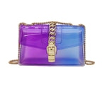 Mini summer transparent jelly bag, candy color silicone color bag, versatile chain small crossbody bag - SJB-DIAMOND ELITES