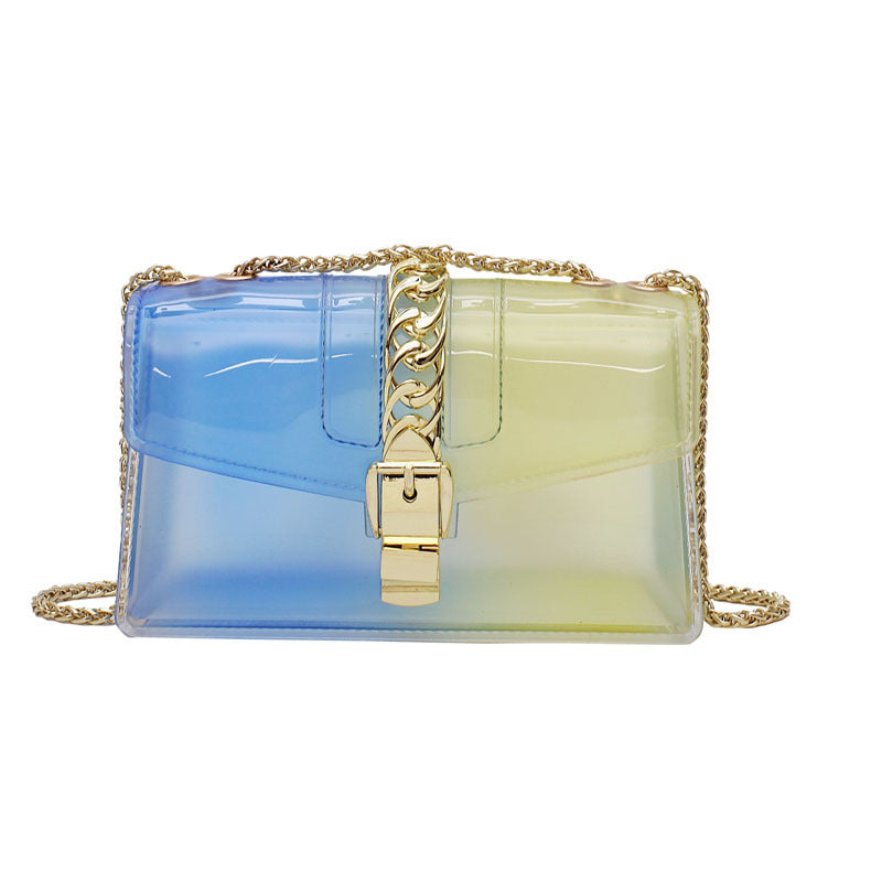 Mini summer transparent jelly bag, candy color silicone color bag, versatile chain small crossbody bag - SJB-DIAMOND ELITES