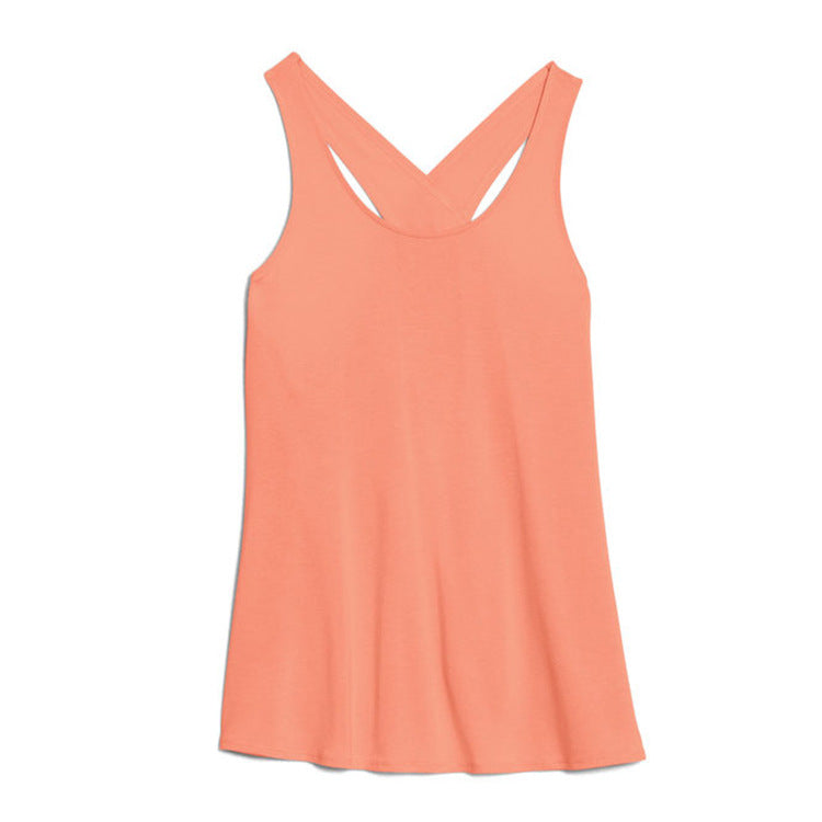 Women's Solid Wrap Back Sports Tank Top - SJB-DIAMOND ELITES
