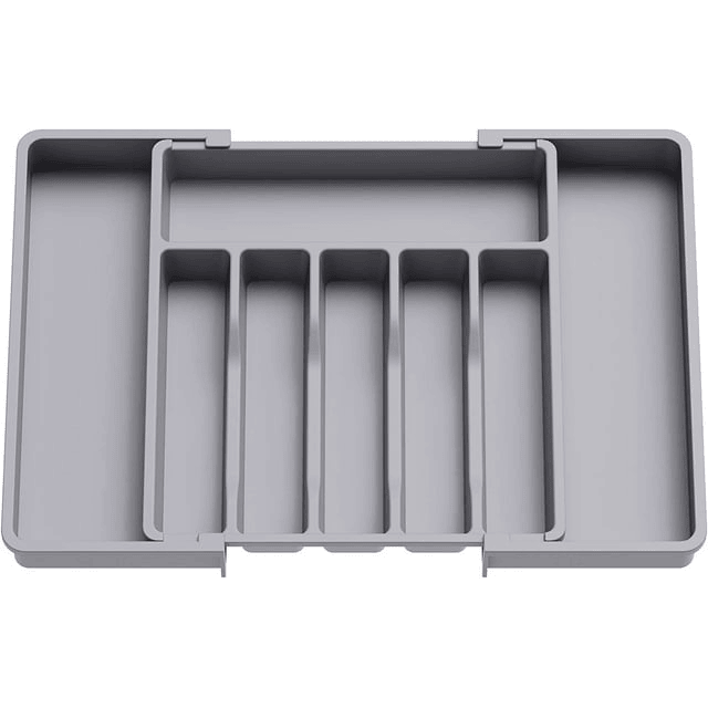 Lifewit Silverware Drawer Organizer, Expandable Utensil Tray for Kitchen, Adjustable Flatware Grey EasyOptionXY LLC