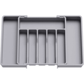 Lifewit Silverware Drawer Organizer, Expandable Utensil Tray for Kitchen, Adjustable Flatware Grey EasyOptionXY LLC