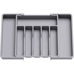 Lifewit Silverware Drawer Organizer, Expandable Utensil Tray for Kitchen, Adjustable Flatware Grey EasyOptionXY LLC