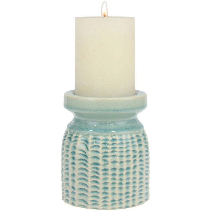 Ceramic Pale Ocean Urchin Texture Pillar Holder EasyOptionXY LLC