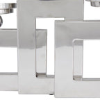 DecMode 3 Candle Silver Stainless Steel Pillar 3 Plate Candle Holder - SJB-DIAMOND ELITES