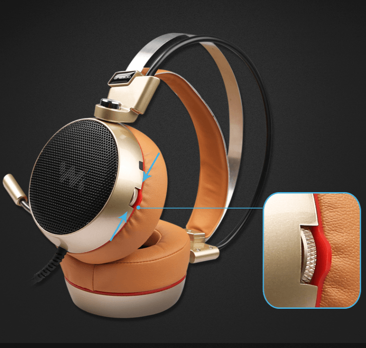Proffesional Studio Gaming PC Headphones With LED Lights In Modern Luxury Metal Design For Gamers and DJ - SJB-DIAMOND ELITES