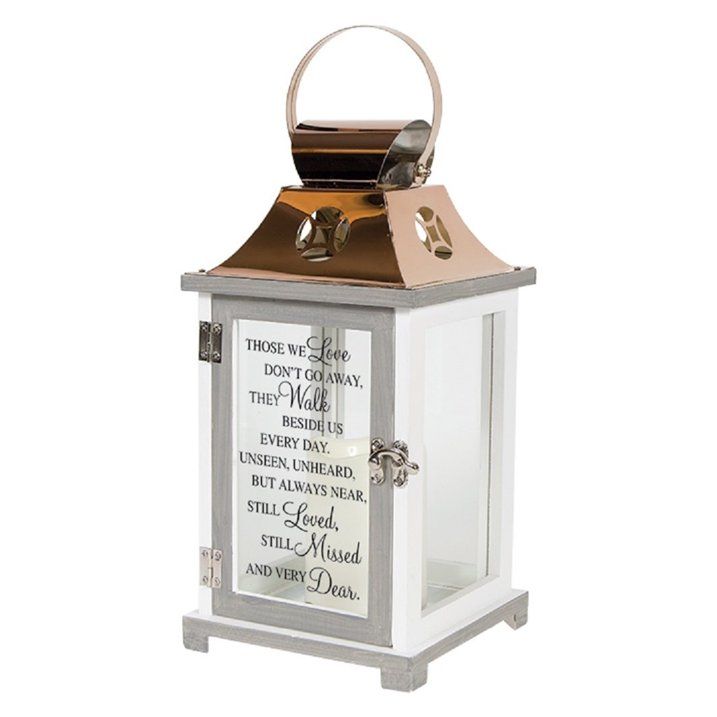 Carson Home Accents 57447 Walk Beside Us Memorial Battery Flameless Lantern - SJB-DIAMOND ELITES