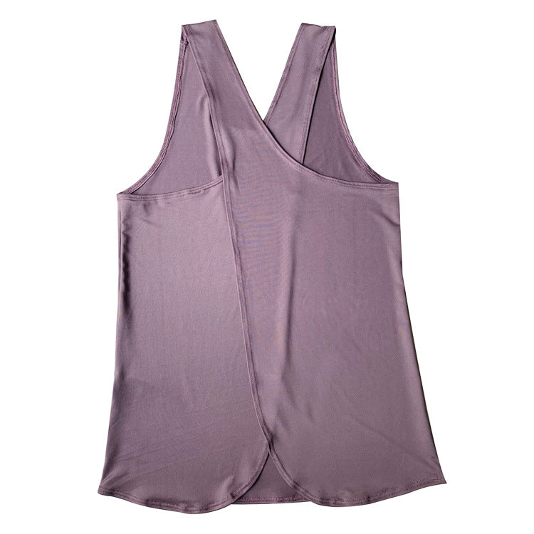 Women's Solid Wrap Back Sports Tank Top - SJB-DIAMOND ELITES