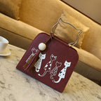 Summer new ladies cat handbag shoulder diagonal handbag Pi-Mart