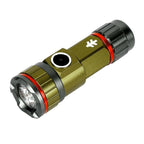 Swiss Tech 1000LM Mini LED Rechargeable Turbo Flashlight, IP67 Weatherproof, 0.18lbs, Green - SJB-DIAMOND ELITES