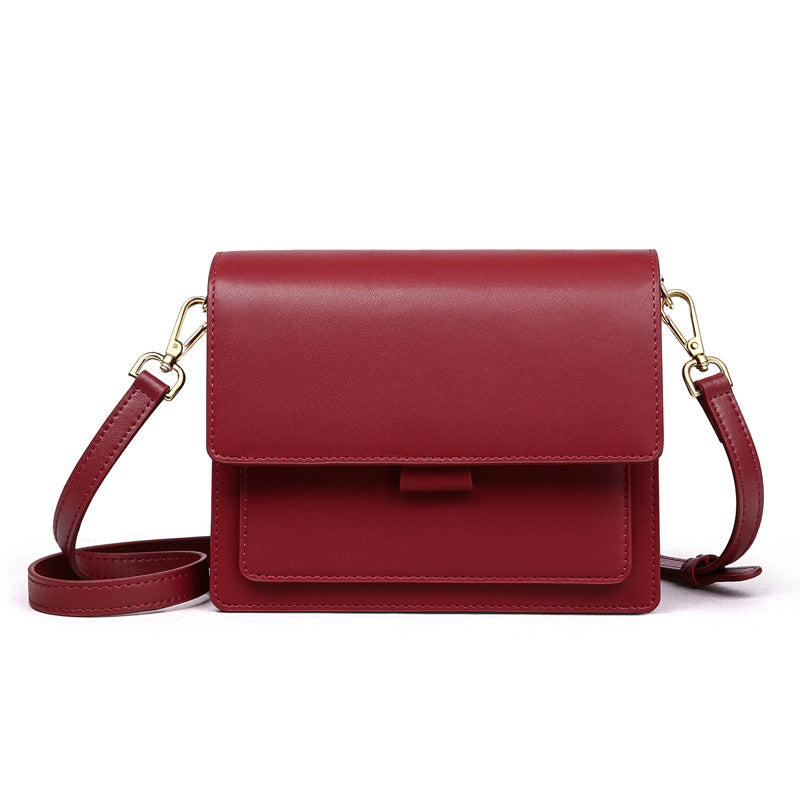 Small genuine leather handbags casual shoulder bag square shape crossbody - SJB-DIAMOND ELITES