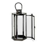 Brianna Stainless Steel Outdoor 16" Lantern, Black - SJB-DIAMOND ELITES