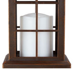 Way To Celebrate Harvest Set Of 2 Wood Color Lanterns- Pumpkin with LED battery candle - SJB-DIAMOND ELITES