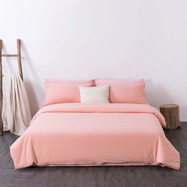 Water pure cotton 4-piece bedding sheet quilt cover cotton set Pi-Mart