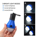 HAITRAL 2- Pack Portable LED Camping Light Bulbs with Snap Hooks and 3 Mode Lighting for Backpacking, Camping, Hiking, Emergency (HT-A012) - SJB-DIAMOND ELITES