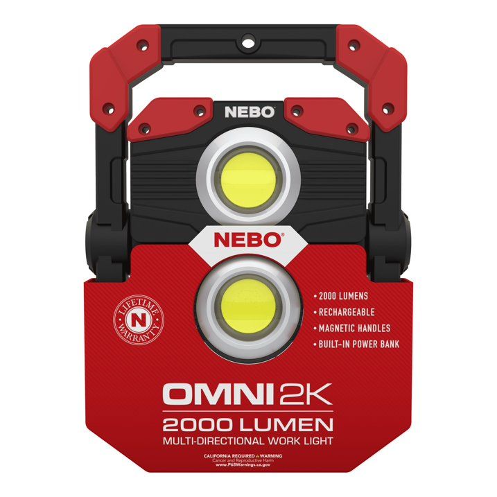 NEBO Omni 2,000 Lumen COB LED Black Rechargeable Handheld Work Light - SJB-DIAMOND ELITES