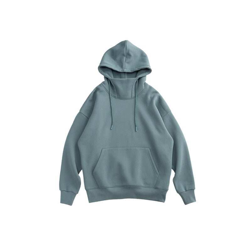 Stand-up collar oversize drop shoulder hoodie Pi-Mart