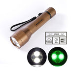 MossyOak Hunting IP67 Waterproof 1000 Lumens Flashlight, with Green Light - SJB-DIAMOND ELITES