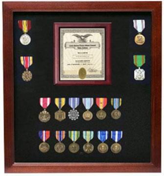 Flag Connections Medal and Document Case American Veterans Made, Cherry Document case The Military Gift Store