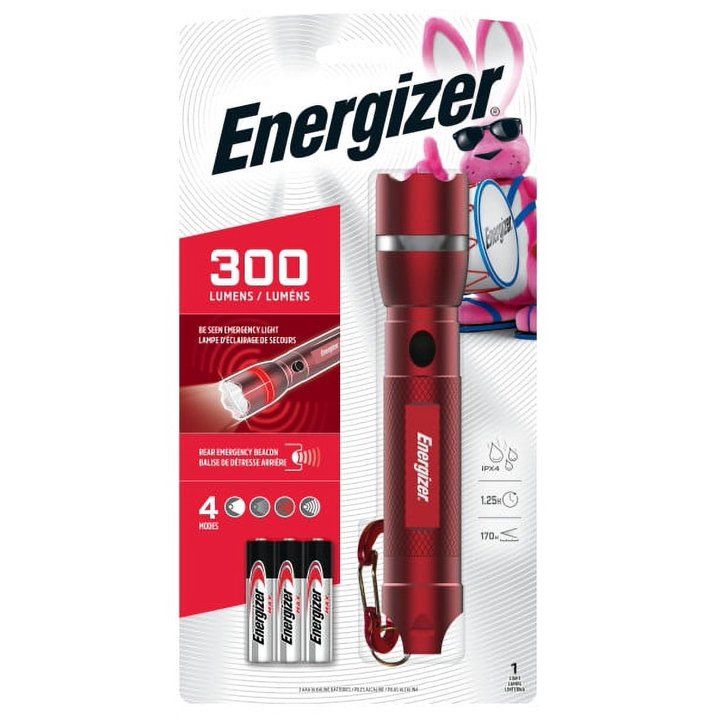 Energizer Hand Held LED Light With Beacon and Whistle, 300 Lumen Emergency Flashlight, Batteries Included - SJB-DIAMOND ELITES