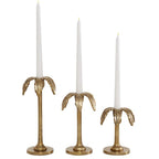 DecMode 3 Candle Gold Aluminum Candle Holder, Set of 3 - SJB-DIAMOND ELITES