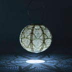 Allsop Home Garden 31771 Soji Stella Globe 8-In. Tyvek Solar Lantern (Pearl) - SJB-DIAMOND ELITES