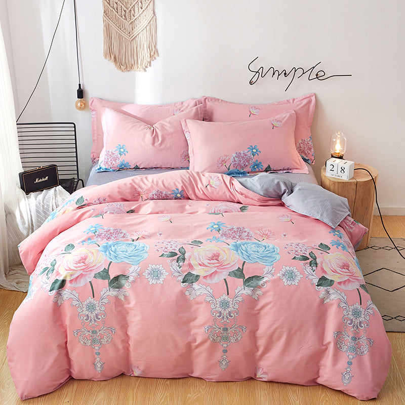 Twill Cotton Four-piece Set Seasons Quilt Cover Pi-Mart