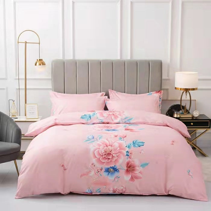 Thickened Brushed Four-piece Winter Bed Sheet And Duvet Cover Three-piece Bedding Set Pi-Mart