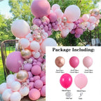 119 Pcs Peach Pink  Rose Gold Latex Balloons For Wedding Birthday Valentine's Day Party Decorations Office Parties Baby Showers Girl Birthday Party Ballon Decoration IN Modern Style Stevvex