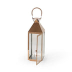 Noble House Tulsa 22" Modern Outdoor Stainless Steel Lantern in Rose Gold - SJB-DIAMOND ELITES