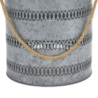 DecMode 12", 10"H Coastal Lantern, Gray, 2 - Pieces - SJB-DIAMOND ELITES