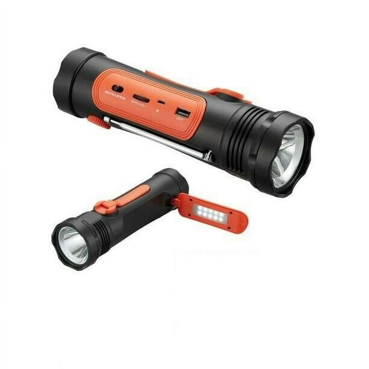 GoPower Emergency Solar LED Flashlight with AM/FM/Weather Band Radio - SJB-DIAMOND ELITES