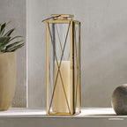Demijen Stainless Steel 22" Lantern, Gold - SJB-DIAMOND ELITES
