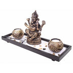 Elephant Ganesha Zen Garden Sand Rocks Candle Holder Home Decor - SJB-DIAMOND ELITES