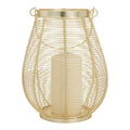 DecMode Gold Metal Decorative Candle Lantern with Thin Metal Handle - SJB-DIAMOND ELITES