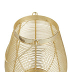 DecMode Gold Metal Decorative Candle Lantern with Thin Metal Handle - SJB-DIAMOND ELITES