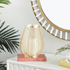 DecMode Gold Metal Decorative Candle Lantern with Thin Metal Handle - SJB-DIAMOND ELITES