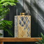 Farnsworth Stainless Steel Outdoor 18" Lantern, Gold - SJB-DIAMOND ELITES