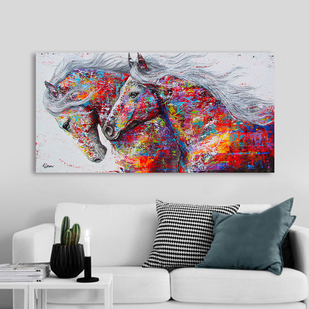 Frameless horse decorative painting Lootquake LLC