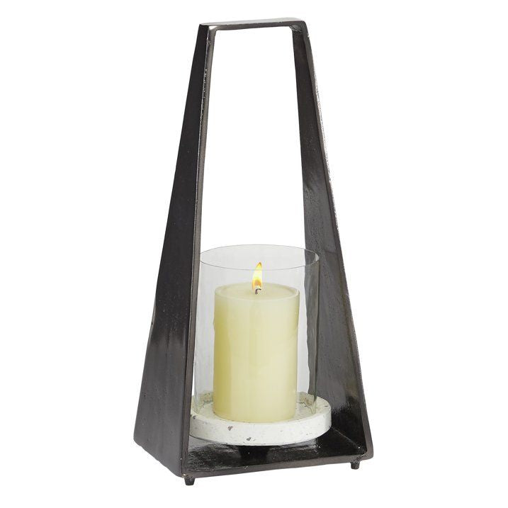 DecMode Black Aluminum Decorative Candle Lantern - SJB-DIAMOND ELITES