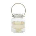 The Novogratz Clear Glass Decorative Candle Lantern with Curved Handle - SJB-DIAMOND ELITES