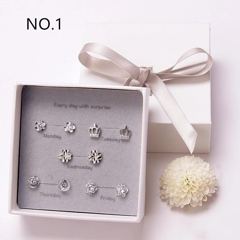 Simple alloy earring set Pi-Mart