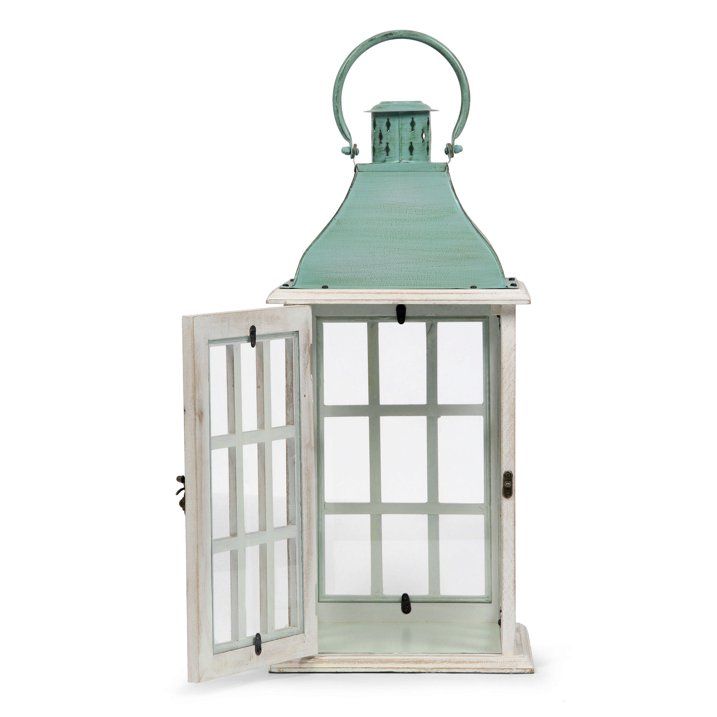 Noble House Scio Small Coastal Solid Candle Lantern Holders, Green - SJB-DIAMOND ELITES