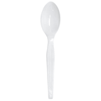 Karat PS Plastic Medium-Heavy Weight Tea Spoons Bulk Box - White - 1,000 ct - SJB-DIAMOND ELITES