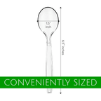 PLASTICPRO Clear Plastic Soup Spoons Heavy Duty Disposable Silverware, 100-Pack EasyOptionXY LLC