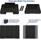 SimpleHouseware Expandable Kitchen Drawer Flatware Organizer, Black EasyOptionXY LLC